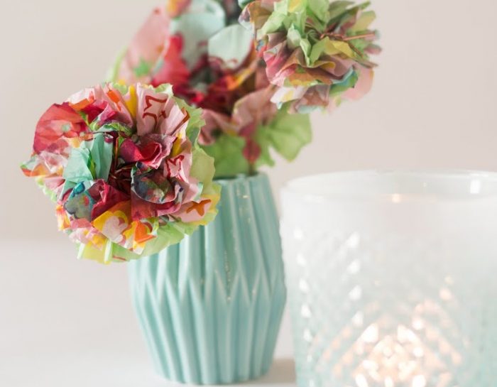Tissue Paper Flowers – Great for Gift Wrapping or For Easter Gardens.